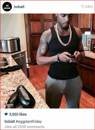 Man Meat: Rapper B.O.B. Shows Off His Thick Print In #Eggplant Friday Post