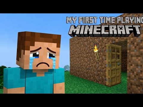 My First Time Playing Minecraft : ( Minecraft Day 1 )