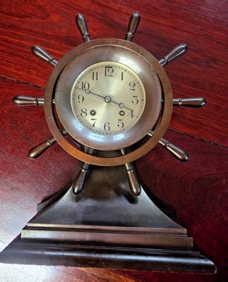 CHELSEA SHIP'S BELL CLOCK YACHT WHEEL 1920'S | eBay