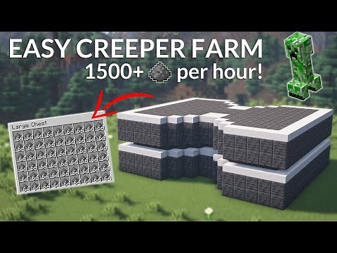 Minecraft Creeper Farm - Simple and Efficient 1500+ Gunpowder Per Hour! [Java]