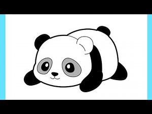 How to Draw a Cute Baby Panda Step by Step | Easy Lying Down Panda Drawing Tutorial for Beginners