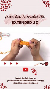 49K views · 394 reactions | Learn the Extended SC easily right now ❤️ --> https://www.nickishomemadecrafts.com/extended-single-crochet/ | Crochet Patterns & Tutorials by Nicki's Homemade Crafts | Facebook