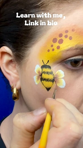 Autumnal Bee Face Paint Tutorial for Adults, Teens, and Kids | Creative Face Painting