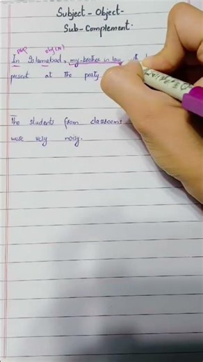 Examples of SUBJECT,OBJECT, and Complement#viral #short