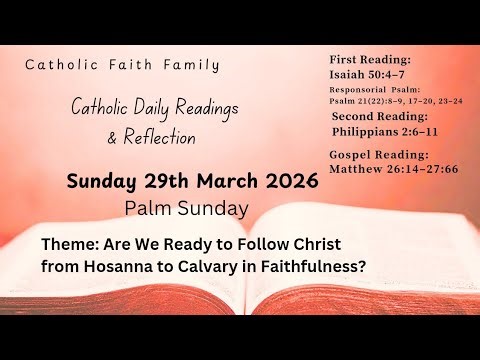 Today’s Catholic Mass Readings – Sunday, March 29, 2026