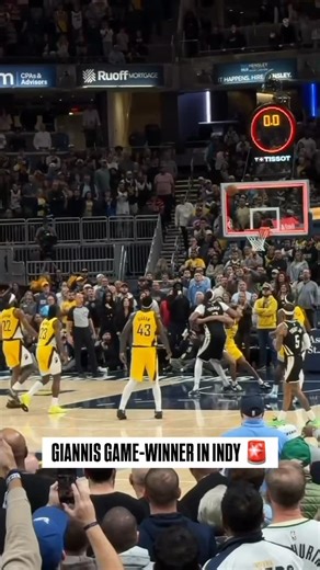 NBA on Instagram: "GIANNIS TISSOT BUZZER-BEATER FOR THE BUCKS ROAD WIN! 😤 @tissot_official • Everyone Gets 24 🚨⏰"