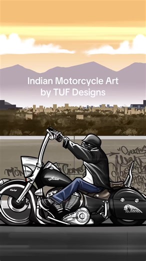 Custom Indian Motorcycle Art & Animation