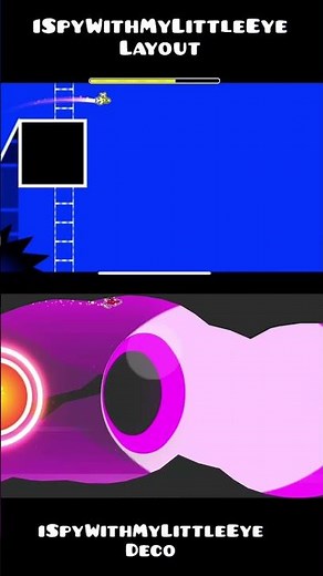 ISpyWithMyLittleEye // Layout VS. Decorated // #geometrydash #shorts #gd #ispy