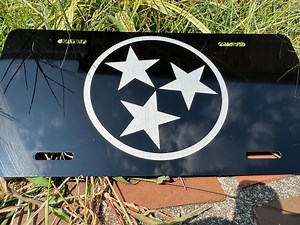 Tristar License Plate Laser Engraved Tennessee Symbol - Etsy