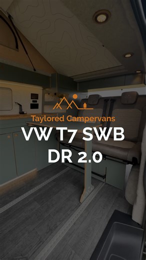 Take another peek at the all-new VW T7 DR 2.0 Campervan 👀 Finished in sleek Graphite Dust Metallic and fitted with our gas-free DR 2.0 conversion, it’s fully off-grid ready. 🌿 Van highlights 🚐✨ 2.0 TDI 150 PS | 8-speed auto LED headlights electric sliding door Mobi Frame bed Vanshades blinds LPSII 2500 dual 130W solar Luxury, versatility & sustainable adventure in one van. Interested in owning a T7 campervan? Head to our website to learn more - link in bio! 🙌 #vanlifeuk #campervanconversion 