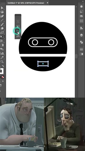 How to Design a Robotic Head Icon in Adobe Illustrator Fast , #tutorial ,#graphicdesign