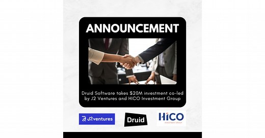 Druid Software takes $20M investment co-led by J2 Ventures and HICO Investment Group