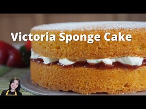 Easy Victoria Sponge Cake | Victoria Sandwich Cake | Sponge Cake with Jam and Whipped Cream Filling