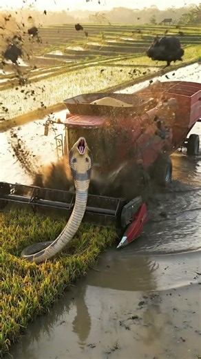 Cobra vs Red harvester pulling a cart