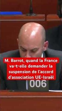 When will France request the suspension of the EU-Israel agreement?