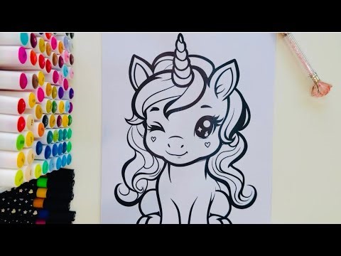 Cute Unicorn 🦄 ASMR Coloring 💖 | My Little Pony✨