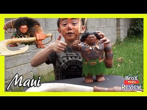 Maui the demigod toy from Moana movie Fish hook Unboxing