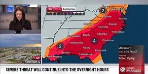 223K views · 1.7K reactions | Severe storms will continue into tomorrow, bringing a tornado threat to cities like Atlanta, Charlotte, Tallahassee, and Washington, D.C. Here's a closer look at the timing. | The Weather Channel | Facebook