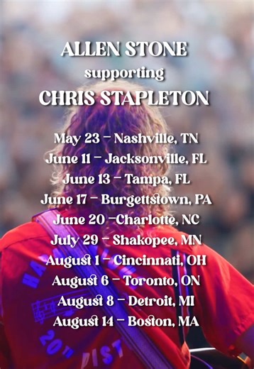 Get Your Tickets for Allen Stone's Tour with Chris Stapleton