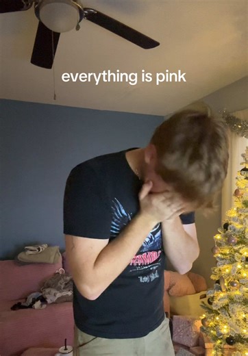 featuring our messy pink couch #pink #apartment #youngcouple #homedecor #funny