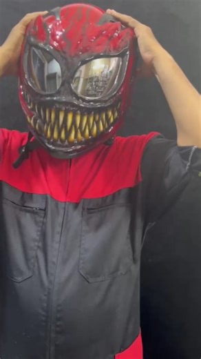 Salah eddine Tarkou | 🎨 Custom Carnage Venom Helmet 🕷️🔥🇲🇦🌎 Ready to unleash the beast on the road? Full-face DOT approved helmet with hand-painted airbrush art.... | Instagram