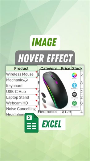 Excel trick: Show images on hover without VBA #excel #tutorial