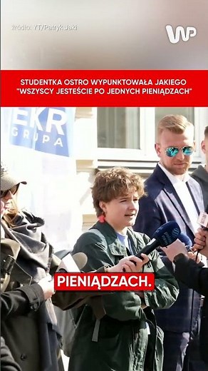 The student sharply criticized Jaki: You are all after the same money #politics #poland
