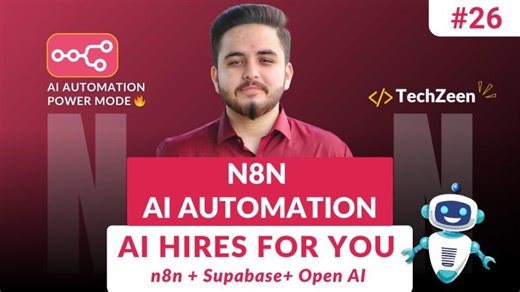 This AI Shortlists Resumes For You: n8n + OpenAI + Supabase (2026) | Farzeen Ali