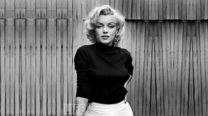 Marilyn Monroe in black turtleneck Rare Gallery wallpaper