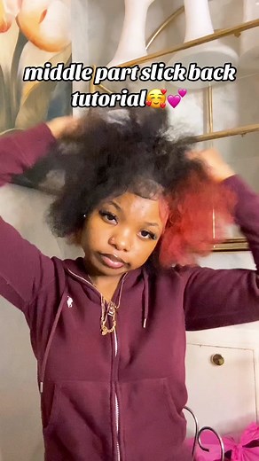 Middle Part Slick Back Hair Tutorial