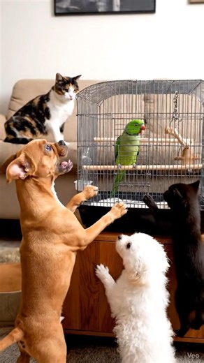 Our Pets Met the New Roommate... He Talks Back! 😅🦜📦