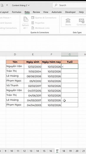 Calculate Age Accurately Using Excel's DATEDIF Function