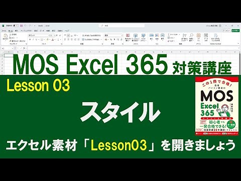 Lesson 03 Style [MOS Preparation Course] Excel 365