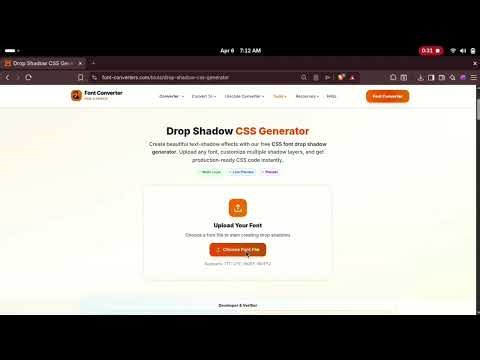 Create Stunning Text Shadows in 1 Minute ⚡ CSS Drop Shadow Generator