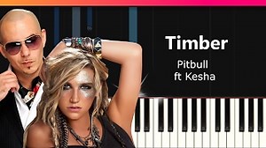 Pitbull - "Timber" ft Kesha EASY Piano Tutorial - Chords - How To Play - Cover Chords - ChordU