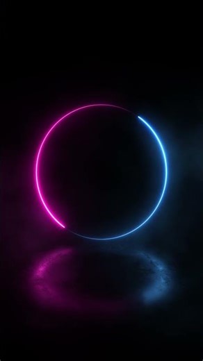 Neon Circle Portal Loop 4K • Minimal Background • Study, Work & Streams (No Music)
