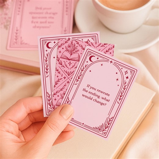 Book Club Questions Printable | 27 Discussion Starter Reading Group Activity | Canva Editable Icebreaker Card Template for Book Club Meeting - Etsy