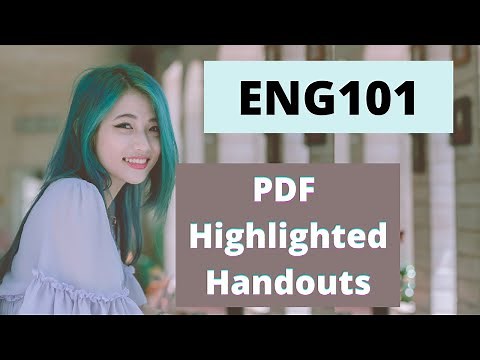 ENG101 Highlighted Handouts Download | Word | #EasyLearningClub