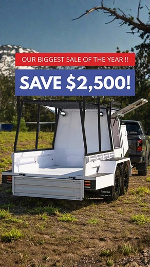 The Swiss Army Knife of trailers 😮‍💨 This Black Friday, save a massive $2,500 when you secure your Tray Back Combo — but only for the first 20 customers! Australia’s #1 Trailer Dealer 💥 Every model includes: 💡 Full electrical & solar package 💪 Fully hot-dipped galvanised powder-coated 🔐 Central locking & alarm system 💦 Water tank with 12v pump …AND more! Now’s the time to upgrade your workhorse. | TrailerTech