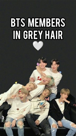BTS MEMBERS IN GREY HAIR #bts #kpop #btsarmy #btsvideo #kpop #btsshorts #jungkook #taehyung #runbts