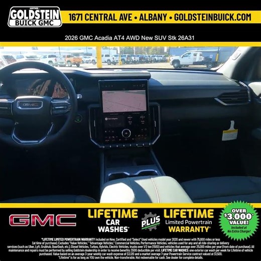 2026 GMC Acadia AT4 AWD New SUV Stk 26A31