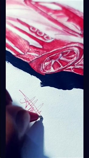 Bugatti chiron red pen sketch #art