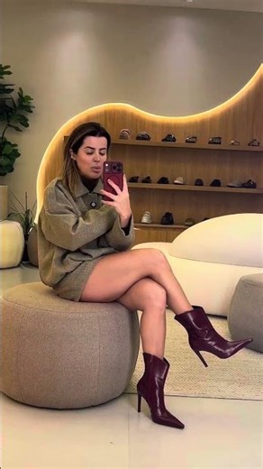 Gisele – Bota Feminina Cano Médio Salto Alto Vermelho