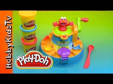 PLAY DOH Elmo Color Mixer Box Opening Review HobbyKidsTV