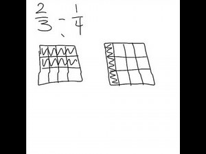 subtracting fractions using grids