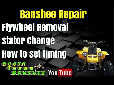 Banshee stator change, timing adjustment and flywheel removal (Table of contents in description)