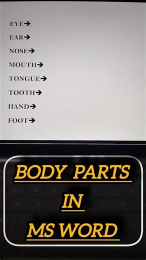 Making Body Parts in MS Word.👁️👂 #trending #computereducation
