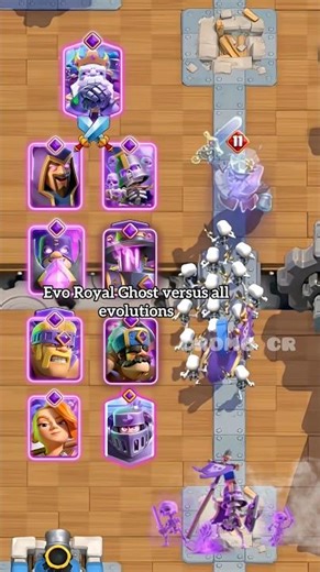 Evo Royal Ghost vs ALL Evolutions 👻 Who Can Stop Him Now? #ClashRoyale #Shorts