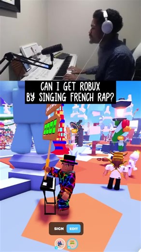 can I get ROBUX singing French rap? #roblox #plsdonate #plsdonateroblox