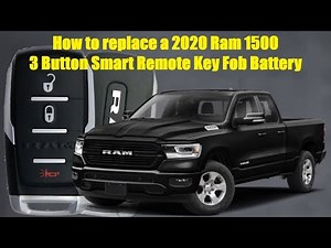 How to replace a 2019 Ram 1500 3 Button Smart Remote Key Fob Battery